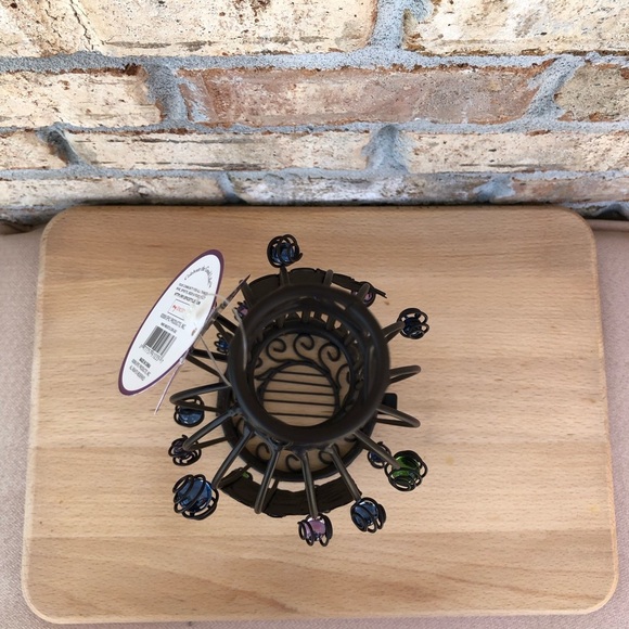 Whimsy Collection Wine Bottle Cork Cage Holder / Display With Colorful beads 14” - Picture 10 of 16